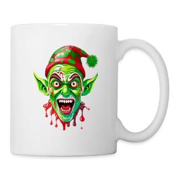 Gruselige Weihnachtselfe - Tasse - Weiß - Rechts