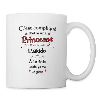 Princesse et Aïkido - Mug blanc - blanc - Droite