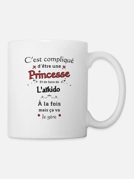 Princesse et Aïkido - Mug blanc - blanc