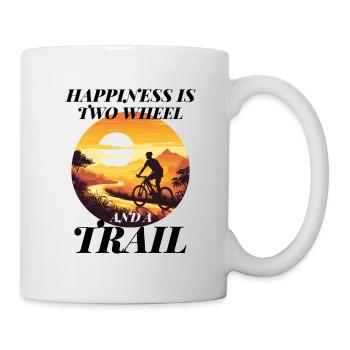 Chasing Happiness on Two Wheels Trail Riding Bike - Mug - white - Right