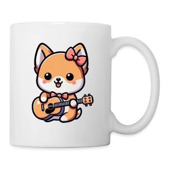 Chien jouant de la guitare Musical Pup Kid’s Tee - Mug blanc - blanc - Droite