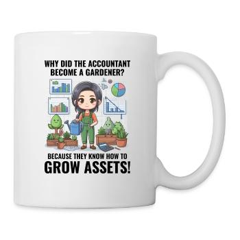 Buchhalter wurde zum Finanzgarten des Gärtners - Tasse - Weiß - Rechts