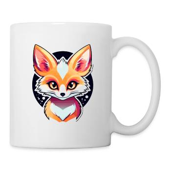 Desert Fox Fennec Drawing - Mug - white - Right
