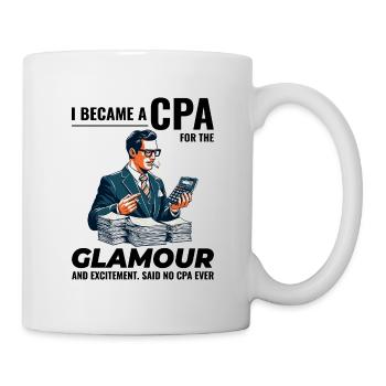 CPA Chronicles: Glamour and Excitement Unveiled - Mug - white - Right