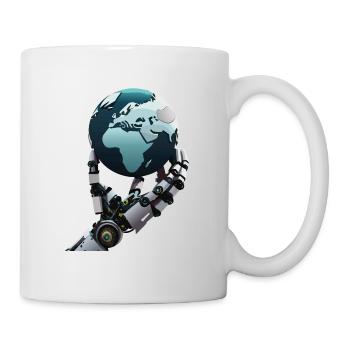 Roboter übernimmt globale Rolle - Tasse - Weiß - Rechts