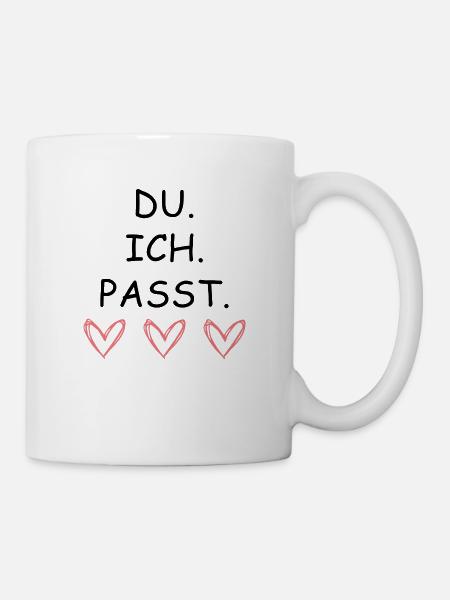 DU ICH PASST - Tasse - Weiß