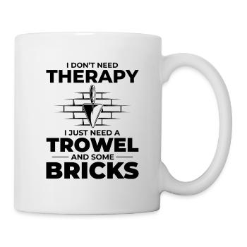 Bricklayer Therapy Trowels and Bricks Brick Mason - Mug - white - Right