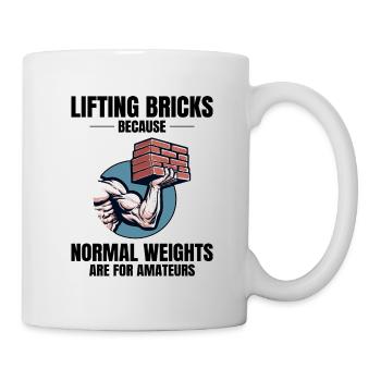 Bricklifting Humor: Beyond Ordinary Weights Bricks - Mug - white - Right