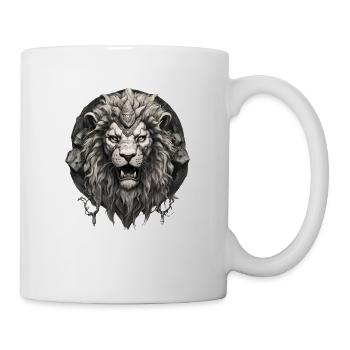 Löwenkopf - Tasse - Weiß - Rechts