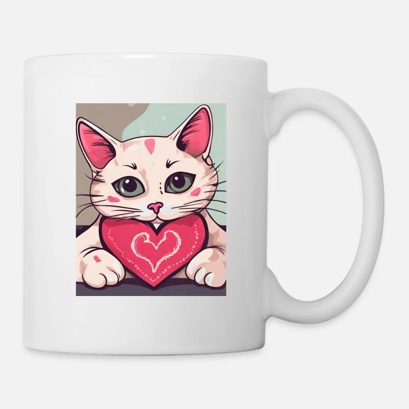 Love Hurts - Cat - Mug - white