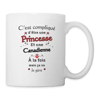 Princesse Canadienne - Mug blanc - blanc - Droite