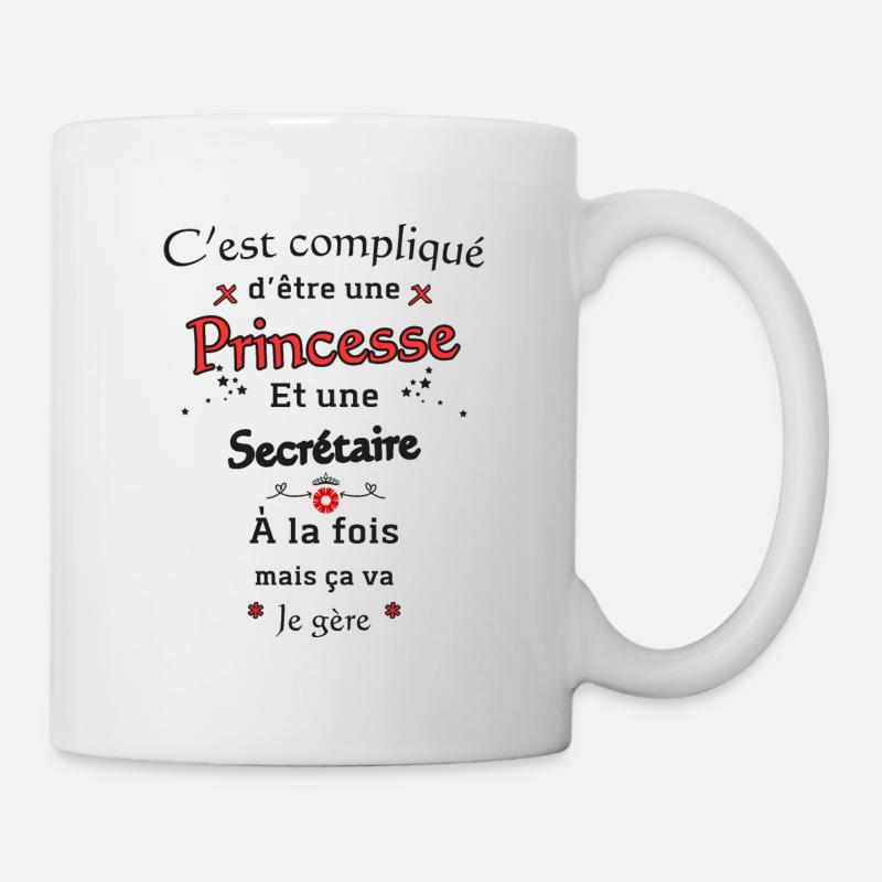 Princesse Secrétaire - Mug blanc - blanc