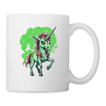 Illustration de licorne zombie - Mug blanc - blanc - Droite