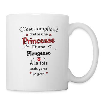 Princesse Plongeuse - Mug blanc - blanc - Droite