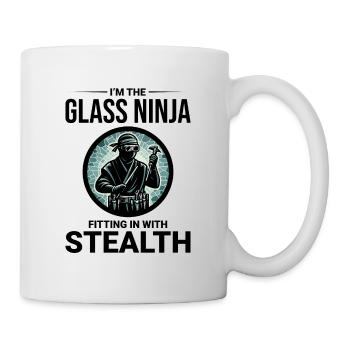 Glaser Fenster Glasmonteur Glashütte Ninja - Tasse - Weiß - Rechts