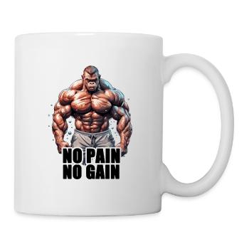 Bodybuilder / Sports / Fitness / Monkey / Muscles - Mug - white - Right