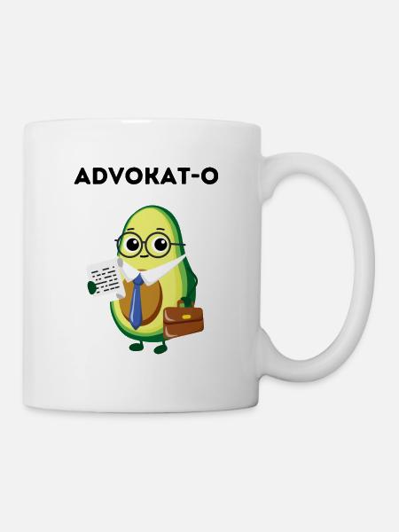 Advokat-o, der Avocado-Anwalt - Tasse - Weiß