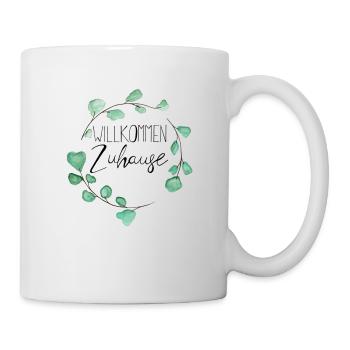Willkommen zu Hause - Tasse - Weiß - Rechts