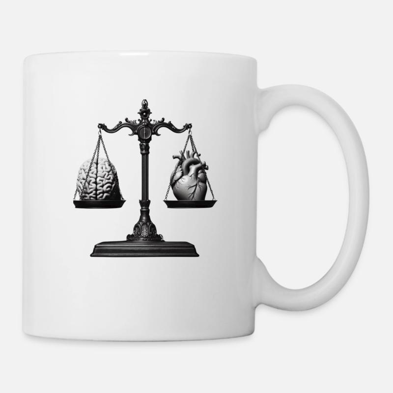Gleichgewicht Geist Herz 🧠❤️ - Tasse - Weiß