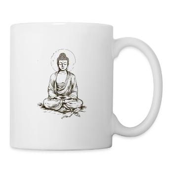 Dessin à la main de Bouddha - Mug blanc - blanc - Droite