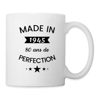Né en 1945 humour anniversaire 80 ans - Mug blanc - blanc - Droite