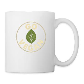 Go Vegan - Tasse - Weiß - Rechts