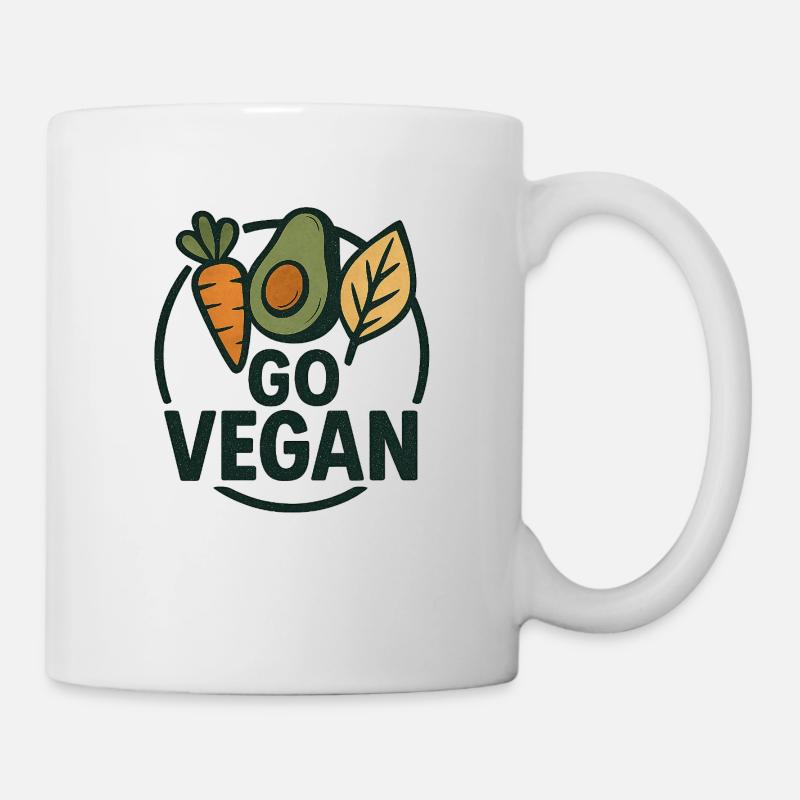 Go Vegan - Tasse - Weiß