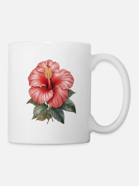 Hibiskus Blüte - Tasse - Weiß