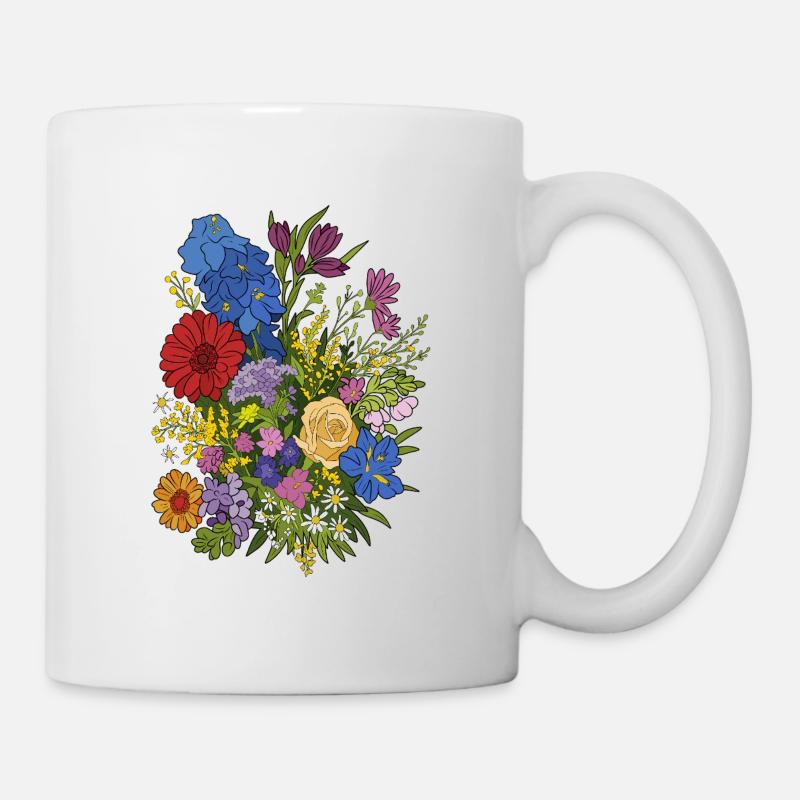 Bouquet d’été - Mug blanc - blanc
