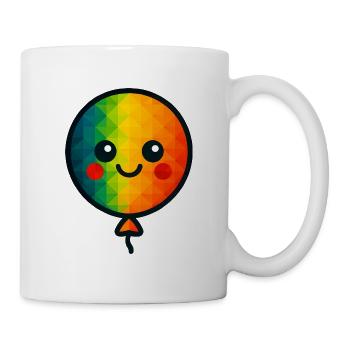 WPAP Polygon Kawaii Stil Baby Spielzeug Luftballon - Tasse - Weiß - Rechts