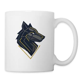 Geometrisches Wolfsemblem - Tasse - Weiß - Rechts