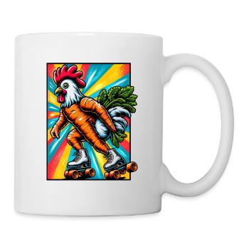 Roller Skating Carrot Rooster - Mug - white - Right