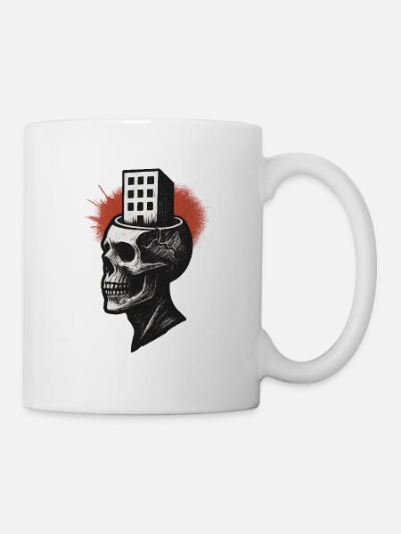 Pensées en béton - Mug blanc - blanc