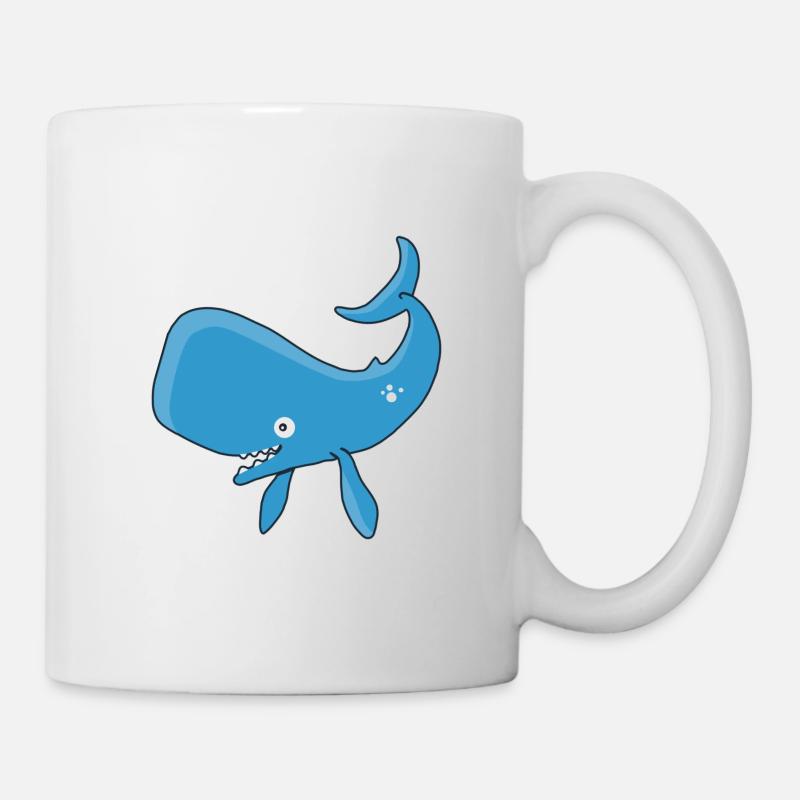 Kleiner blauer Wal - Tasse - Weiß