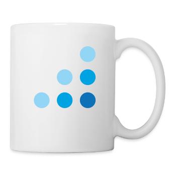 Blue dots 800x800 - Tasse - Weiß - Rechts