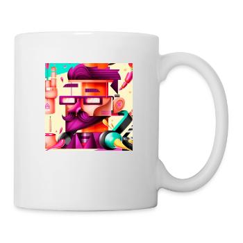 hipster logo - Mug - white - Right
