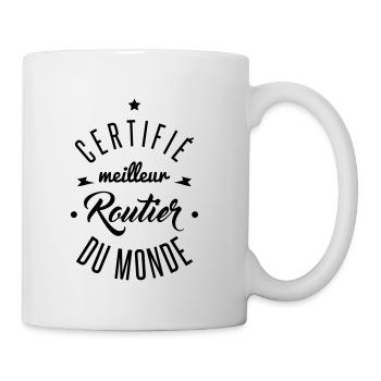 certifié meilleur routier - Mug blanc - blanc - Droite