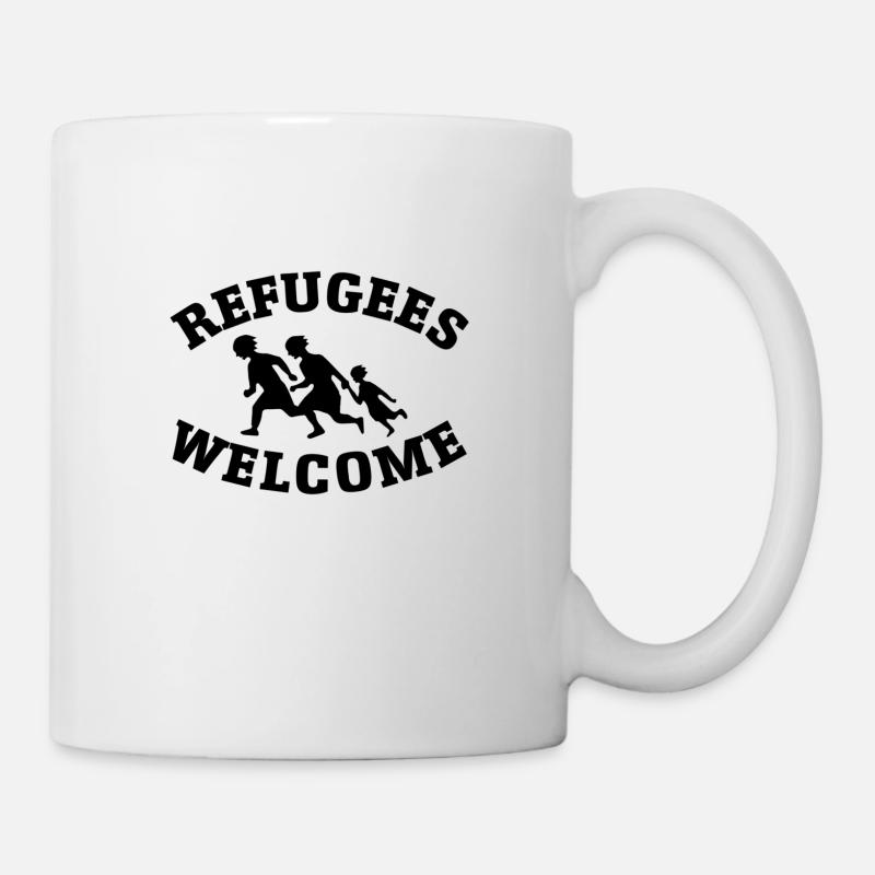 Welcome refugees - Tasse - Weiß
