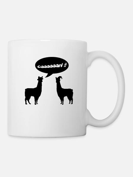 Lamas mit Hüten - Caaaaarl! - Tasse - Weiß