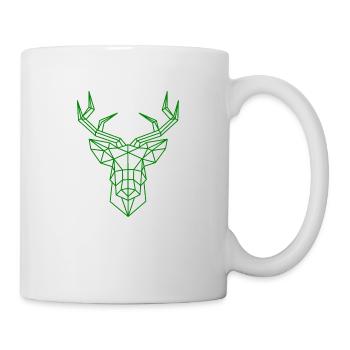 Hirsch - Tasse - Weiß - Rechts