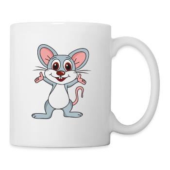 Souris mignonne cool drôle - Mug blanc - blanc - Droite