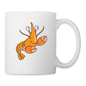 Lustiger Niedlicher Hummer Meereskrustentiere - Tasse - Weiß - Rechts