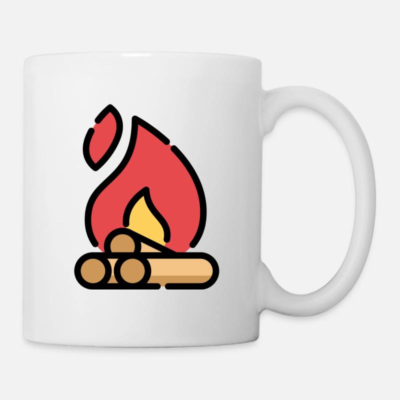 Campfire Icon Gift Idea - Mug - white