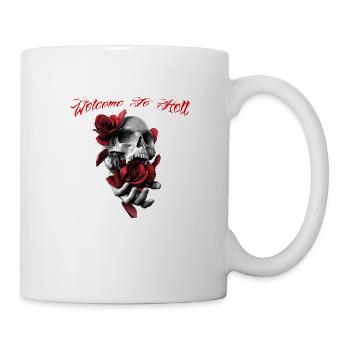 Skull Roses - Welcome to hell - Mug - white - Right