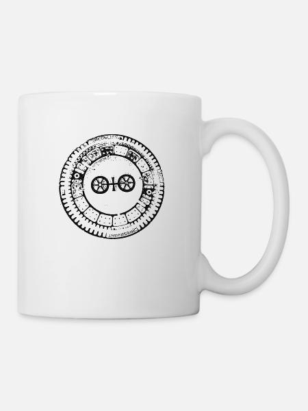 Mainz Rad Gully Gulli Gullideckel Geschenk Schacht - Tasse - Weiß