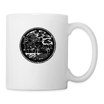 Okazaki Japan Temple Boat Gully Gulli Gift - Mug - white - Right