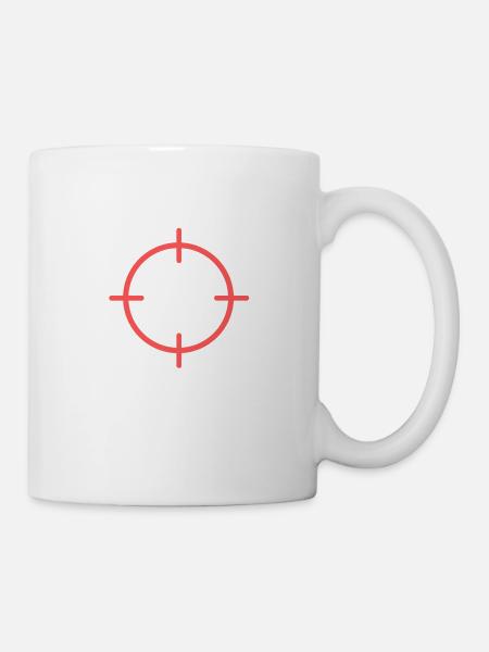 Visier, Anvisieren - Fadenkreuz - Tasse - Weiß