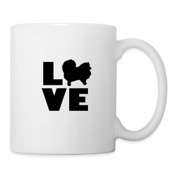 Pomeranian Zwergspitz Süß Liebe Shirt Geschenk Dog - Tasse - Weiß - Rechts