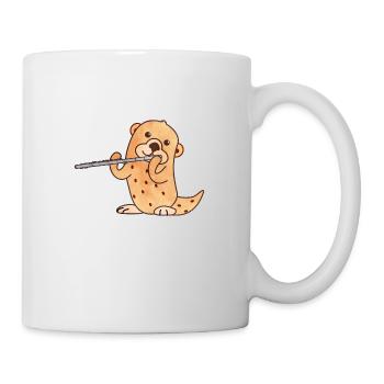 Sweet Otter Flute Kids Music Gift - Mug - white - Right