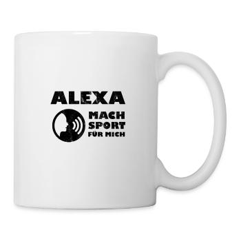 Alexa T-Shirt - Alexa, mach Sport für mich! - Tasse - Weiß - Rechts